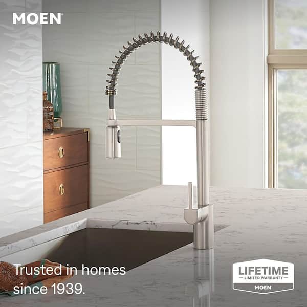 Align 1-Handle Pre-Rinse Spring Pull-Down Kitchen Faucet with MotionSense Wave and Power Clean in Spot Resist Stainless
