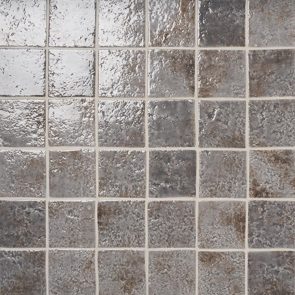 Elara Smoke Gray 4.72 in. x 4.72 in. Glossy Textured Porcelain Floor and Wall Tile (4.48 Sq. Ft. / Case) price history on PriceWatchPro