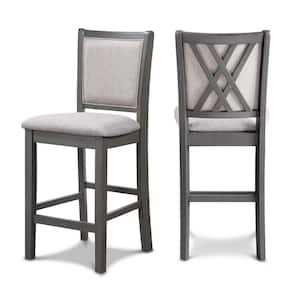 New Classic Furniture Amy Gray Solid Wood Counter Chair (Set of 2)