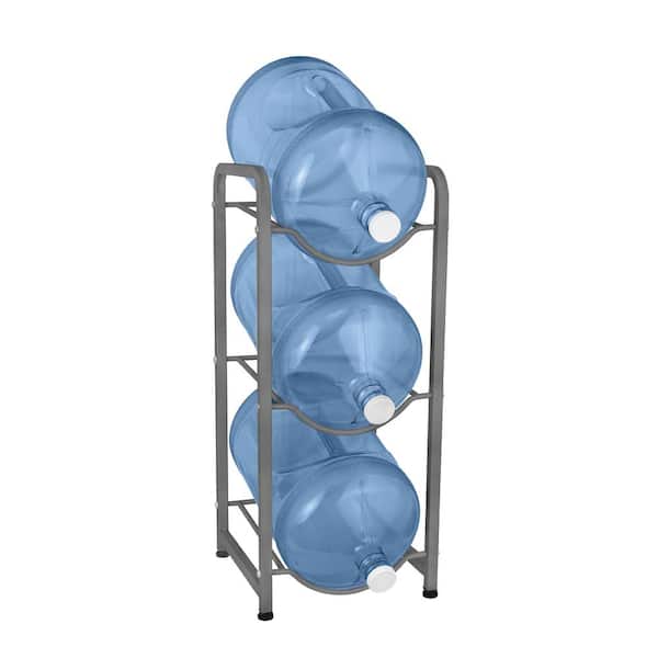 Brio 5 gal. Bottle Stand holds up to 3 Bottles Single Column (Gray)