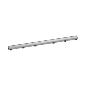 RainDrain Match Stainless Steel Linear Tileable Shower Drain Trim for 39 3/8 in. Rough in Brushed Stainless Steel