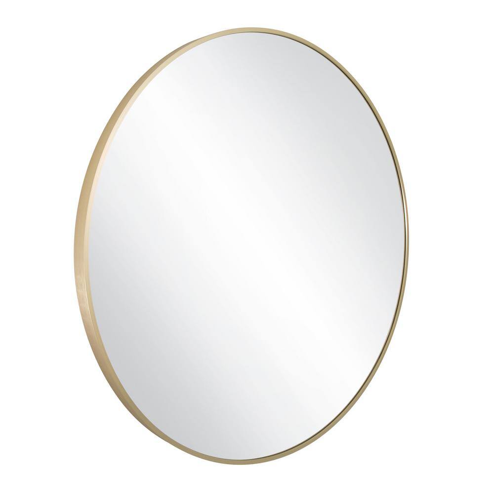 Kenna 28-Inch Round Gold Framed Wall Mirror Set