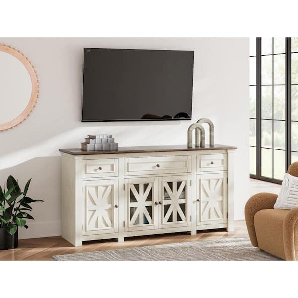 Signature DESIGN BY ASHLEY Bolanburg White/Weathered Gray TV Stand