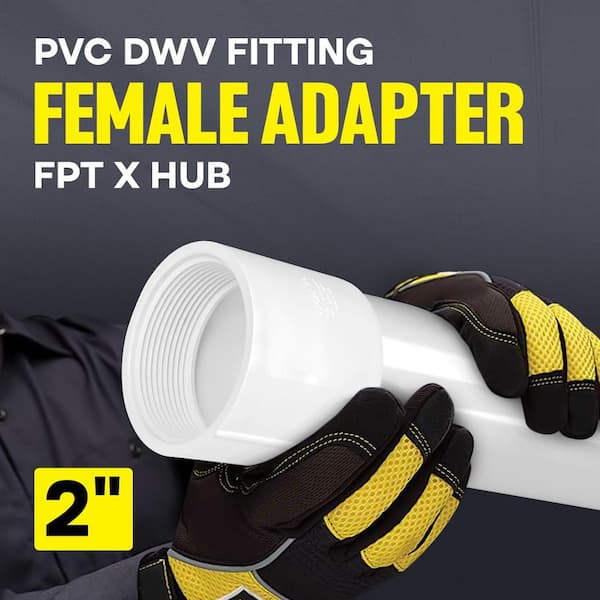 PLUMBFLEX 3 in. White Rigid PVC DWV Female Adapter, Threaded FPT x