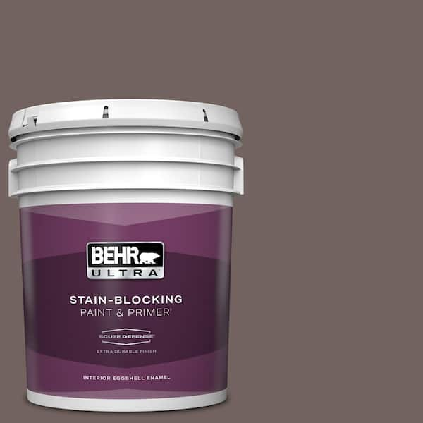 BEHR ULTRA 5 gal. #N140-6 Wright Brown Extra Durable Eggshell Enamel Interior Paint & Primer