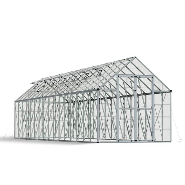 CANOPIA by PALRAM Snap and Grow 8 ft. x 32 ft. Silver/Clear DIY Greenhouse Kit