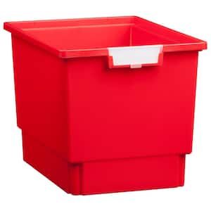 7.5 Gal. - Tote Tray - Slim Line 12 in. Storage Tray in Primary Red