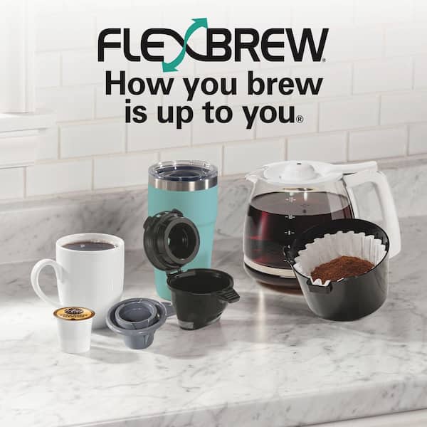 Hamilton Beach FlexBrew Trio Coffee Maker, Single Serve or 12 Cups