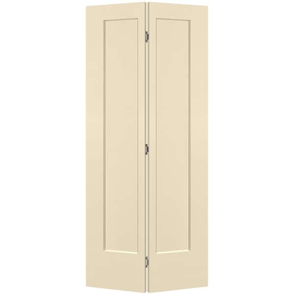 Masonite 36 in. x 80 in. 1-Panel Lincoln Park Hollow Core Golden Haystack Molded Composite Bi-Fold Door