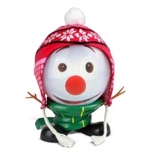10.5 in. H Mr. Chill Talking Animated Snowman with Built-in Projector and Speaker Plugin Play
