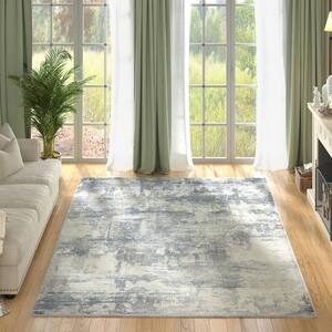 Grey 5 ft. 3 in. x 7 ft. 3 in. Wilton Collection Indoor Modern Abstract Area Rug