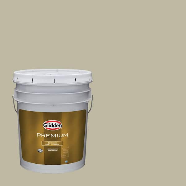 Glidden Premium 5 gal. PPG1027-3 Heavy Hammock Semi-Gloss Exterior Latex Paint