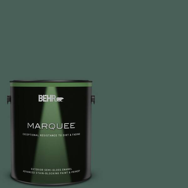 BEHR MARQUEE 1 gal. #M440-7 Rainforest Semi-Gloss Enamel Exterior Paint & Primer
