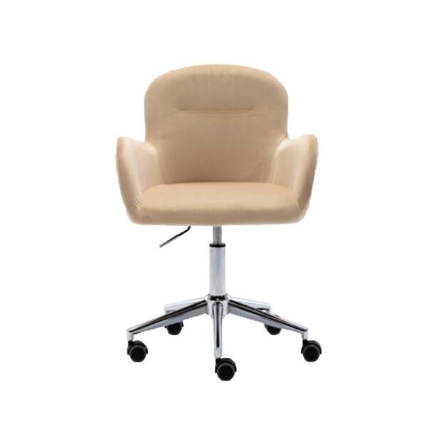 Unbranded Beige Metal Swivel Shell Chair
