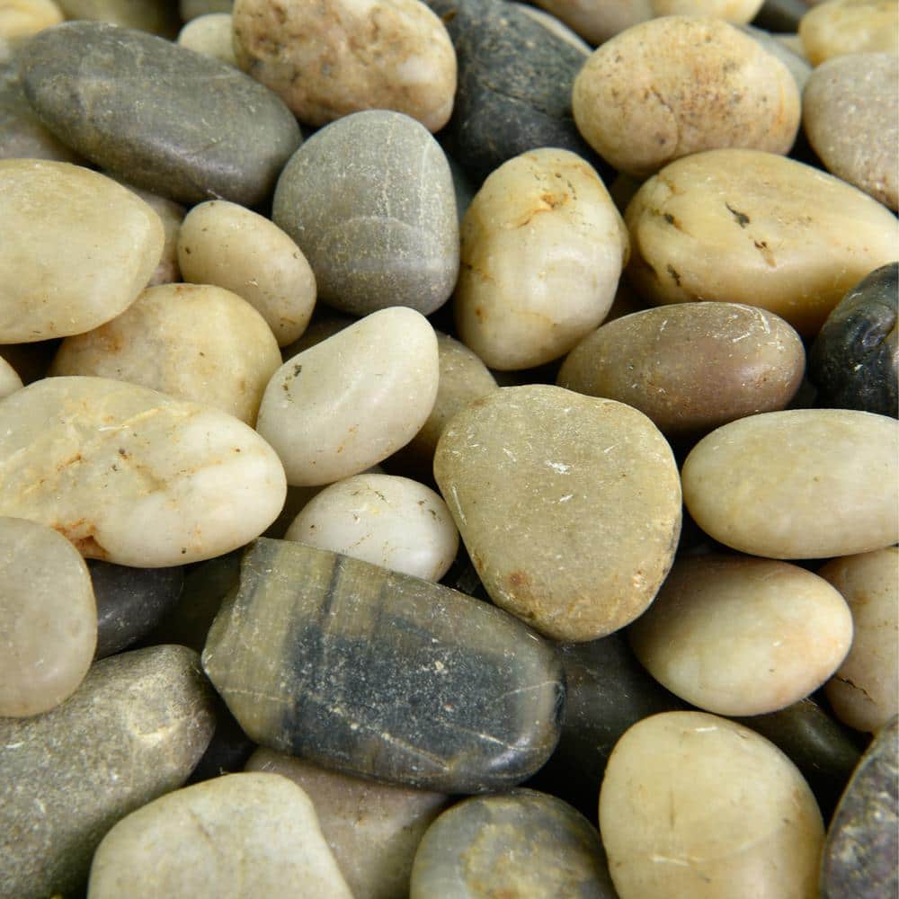 2.5 Pounds River Rock Stones, Natural Decorative Polished Mixed