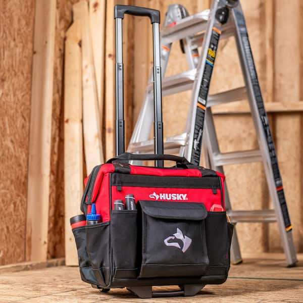 Husky - 14 in. 13 Pocket Rolling Tool Bag
