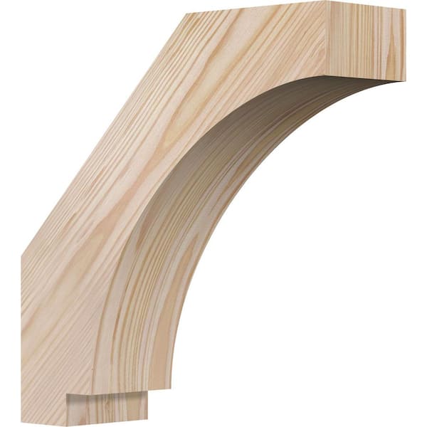 Ekena Millwork 3 1/2"W x 12"D x 12"H Imperial Smooth Knee Brace, Douglas Fir