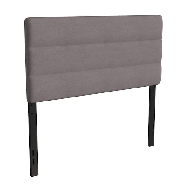 Carnegy Avenue 52.7 in. W Gray Fabric Full Headboard