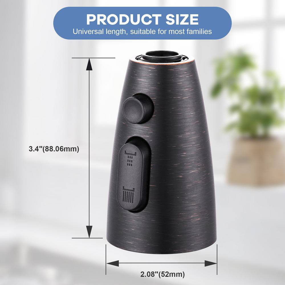 Oil Rubbed Bronze 3-Function Pull Down Kitchen Faucet Spray Head