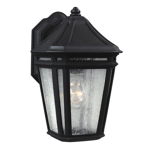 Generation Lighting Londontowne 1-Light Black Outdoor 12.5 in. Wall Lantern Sconce