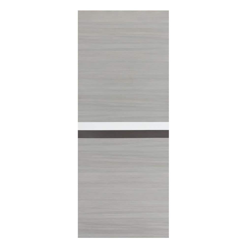 24 in. W. x 80 in. Melamine Standard Door Panel, MDF, Barn Door Slab, Gray