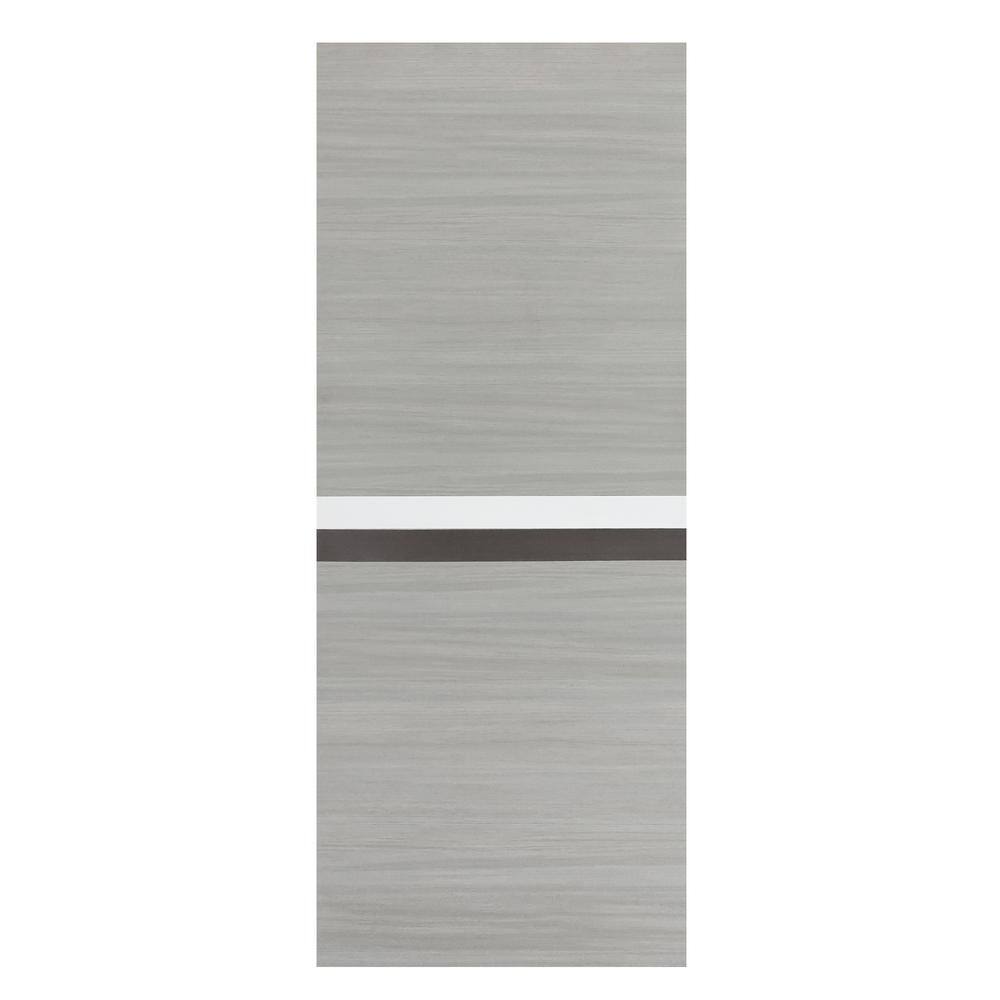 30 in. x 80 in. Melamine Standard Door Panel, MDF, Barn Door Slab, Gray