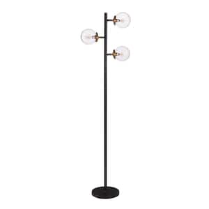 Boltonly 66 in. 3-Light Black Floor Lamp