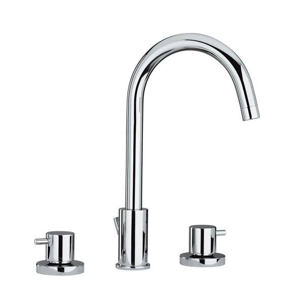 Whitehaus Collection Luxe 8 in. Widespread 2-Handle Bathroom Faucet in Polished Chrome