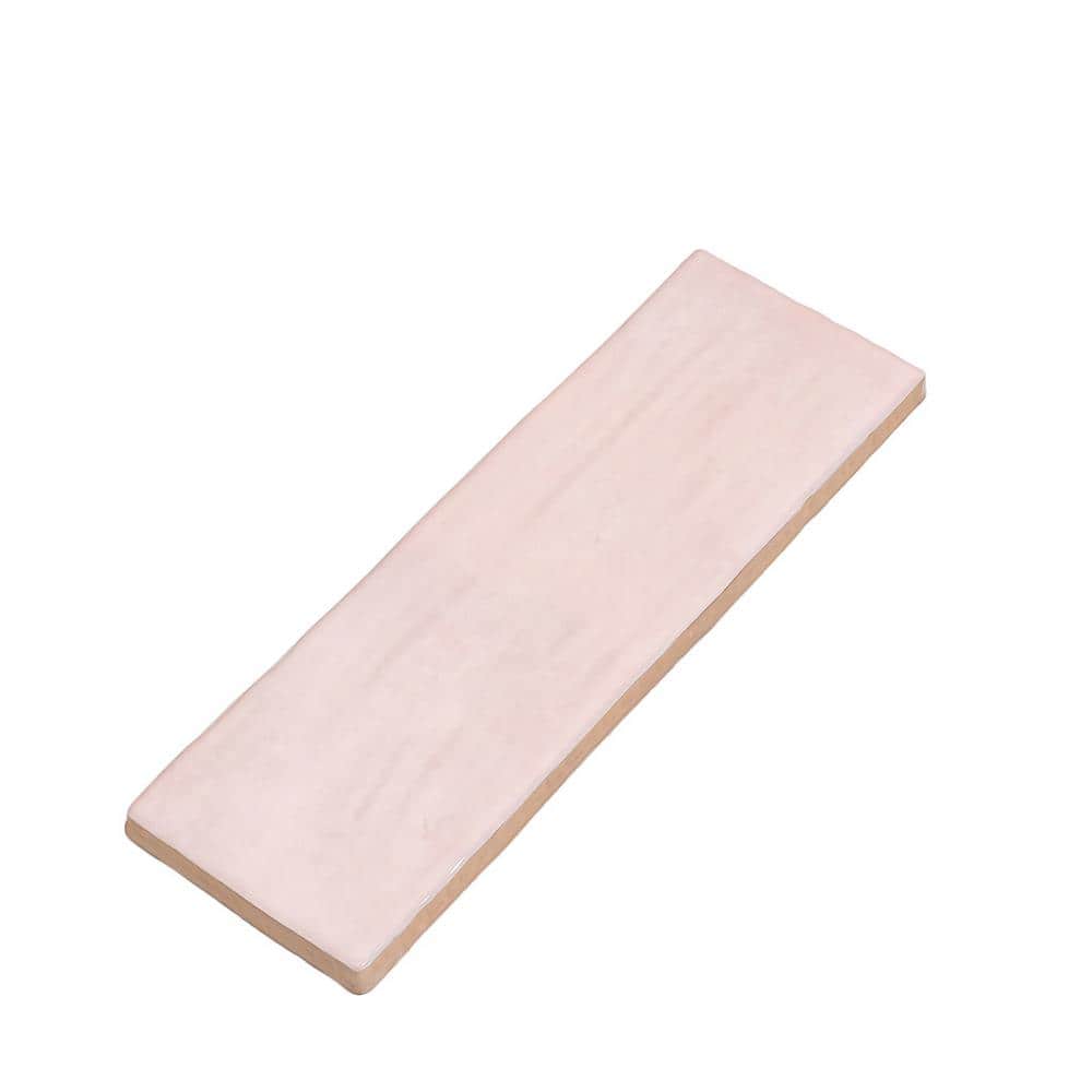 Apollo Pink Polished Ceramic Subway Tile 2.58" x 8"