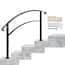 VEVOR Handrails Fit 1 to 3 Steps Stair Railing Wrought Iron Handrail ...