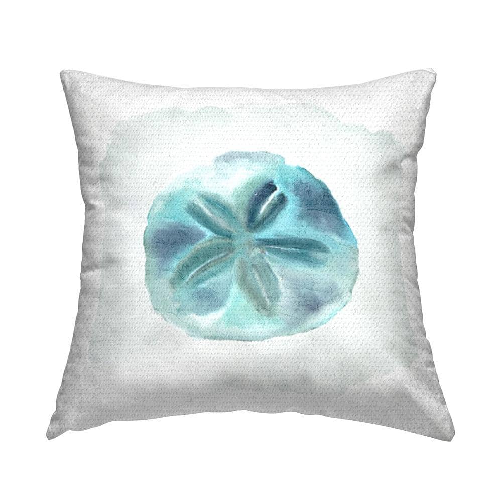 Blue Sand Dollar Beach Sea Life Animal Blue Square Outdoor Throw Pillow price history on PriceWatchPro