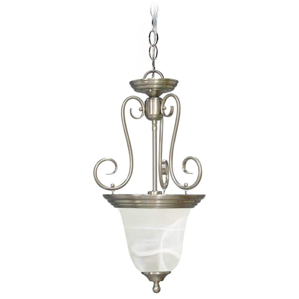 Troy 1-Light Brushed Nickel Interior Pendant with Alabaster Glass Shade price history on PriceWatchPro