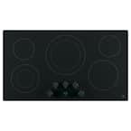 36 in. Radiant Electric Cooktop in Black with 5 Elements including Power Boil