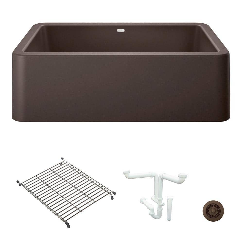 Ikon 33 in. Farmhouse/Apron-Front Single Bowl Cafe Granite Composite Kitche