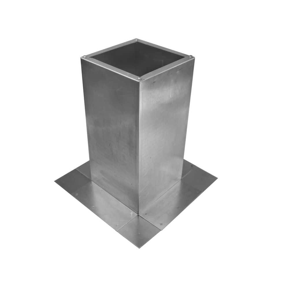 Box is 6 in. Wide x 6 in. Long x 12 in. High Aluminum Roof Curb