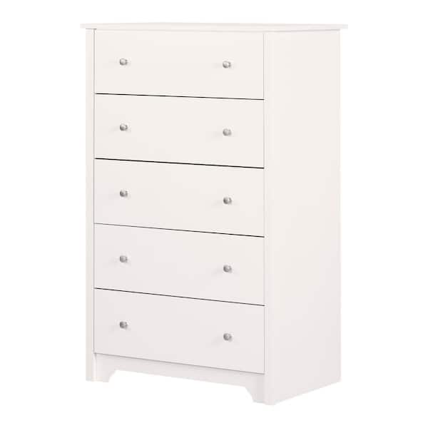 South Shore Vito 5-Drawer Pure White Chest of Drawers