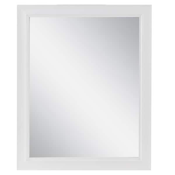 Glacier Bay Candlesby 22 in. W x 27 in. H Rectangular Tri Fold Wood Framed Wall Bathroom Vanity Mirror in White