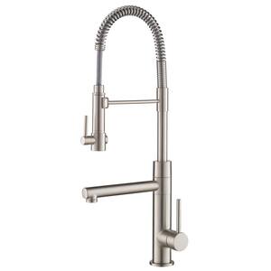 Artec Pro Single-Handle Pull Down Sprayer Kitchen Faucet with Soap Dispenser in Spot Free Stainless Steel