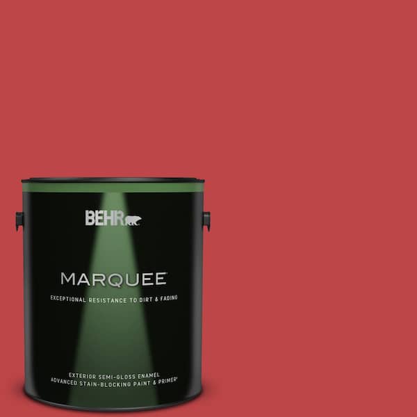 BEHR MARQUEE 1 gal. Home Decorators Collection #HDC-FL13-1 Glowing Scarlet Semi-Gloss Enamel Exterior Paint & Primer