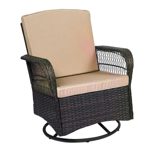 LeveLeve Patio Rocking Swivel Wicker Chairs Outdoor Conversation Bistro ...