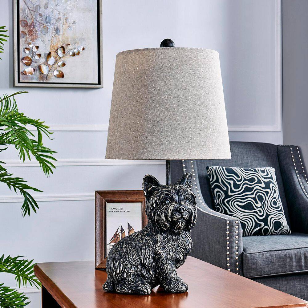 23 in. Distressed Novelty Table Lamp with Oat Linen price history on PriceWatchPro