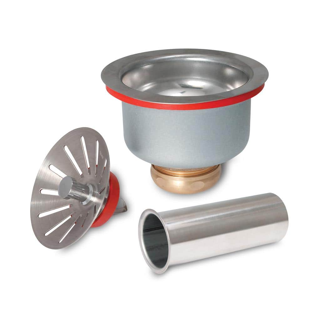 Keeney Stainless Steel Kitchen Sink Strainer with Brass Shank
