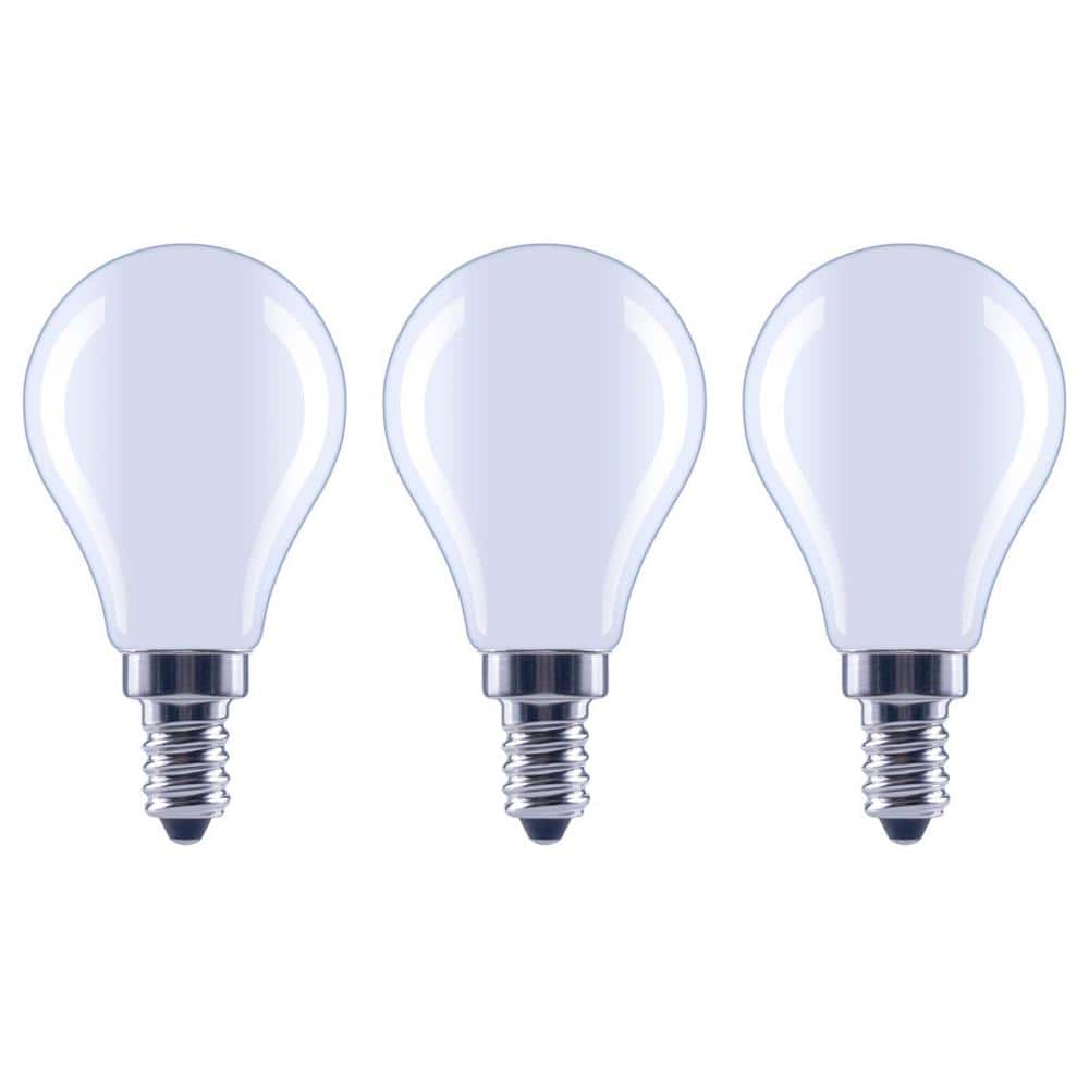 EcoSmart 60-Watt Equivalent A15 Dimmable Appliance Fan Frosted Glass Filament LED Vintage Edison Light Bulb Daylight (3-Pack) -  FG-04201