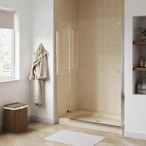 Voltaire 60 in. L x 36 in. W Alcove Shower Pan Base with Center Drain in Biscuit