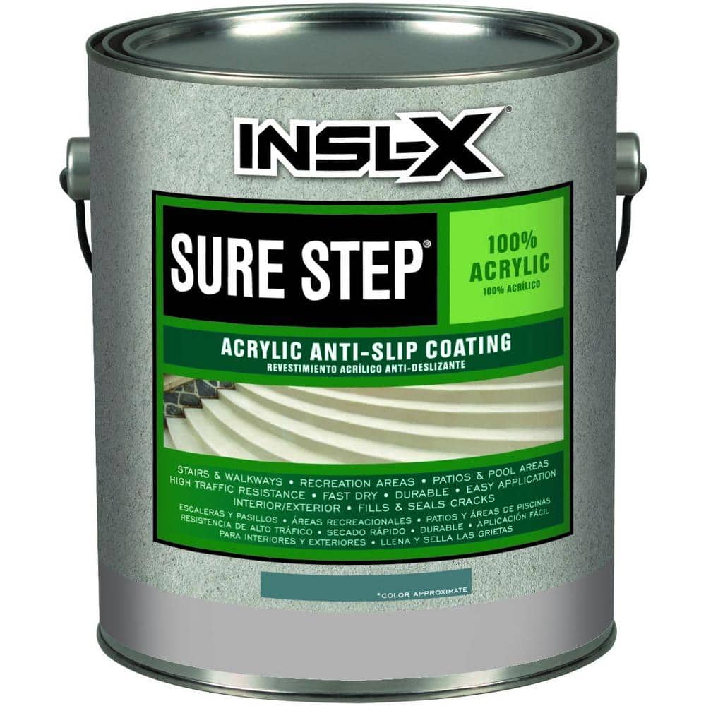 shape brain Sortie Sure Step 1 Gal. Acrylic Gray Pearl Anti-Slip Interior/Exterior Concrete  Coating SU-0308 - The Home Depot
