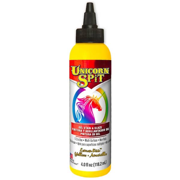 Unicorn SPiT 4 fl. oz. Lemon Kiss Yellow Gel Stain and Glaze Bottle (Case of 6)