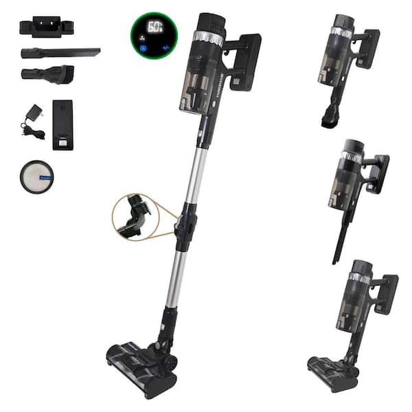 Platinum Series Bagless Cordless Cyclonic Filter Stick Vacuum For All Floor Types in Black