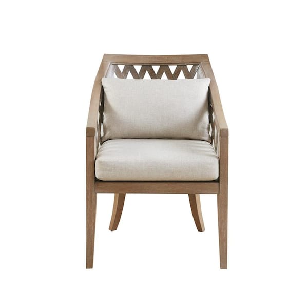 Madison Park Kendra Natural Removable Cushion Accent Barrel Arm Chair