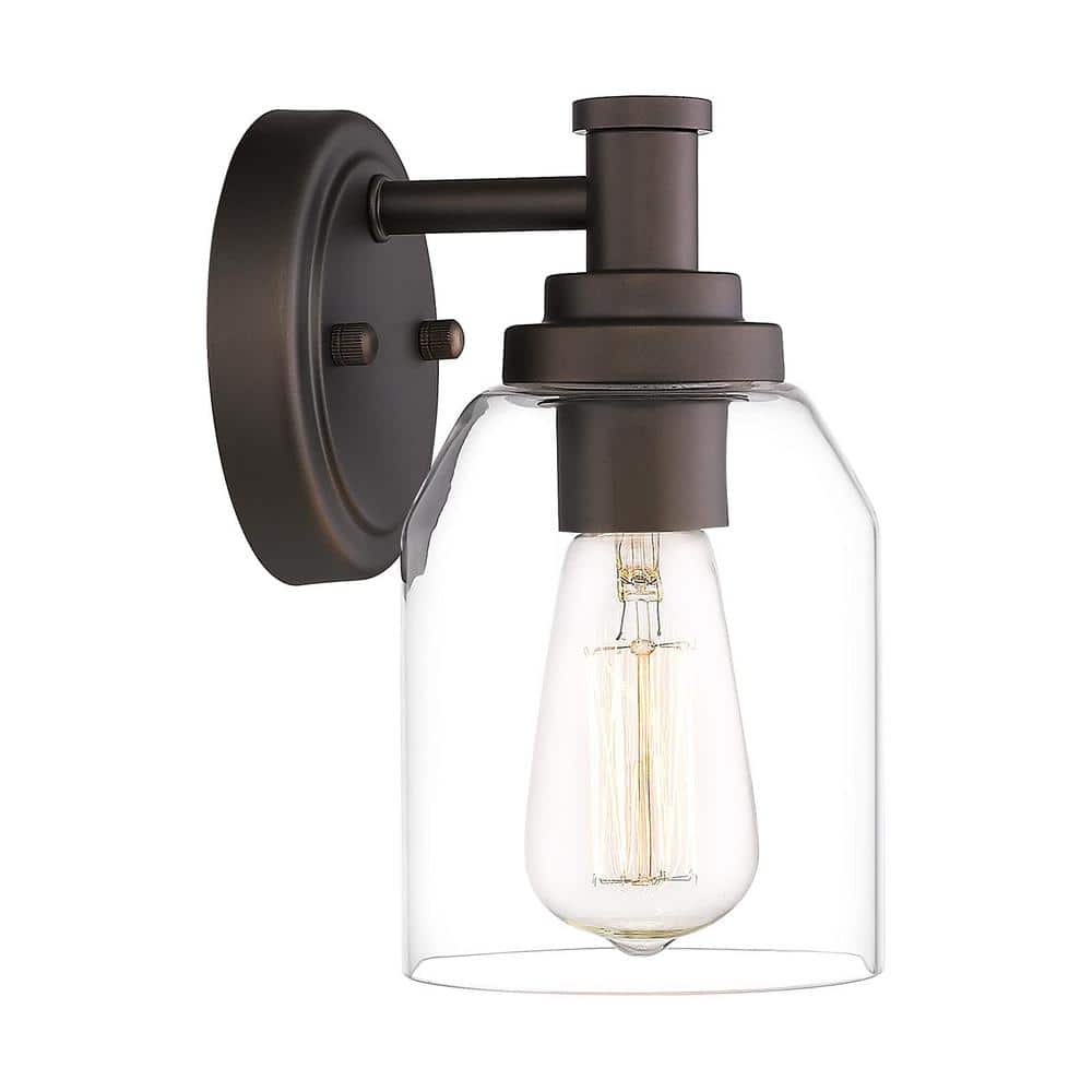Oil Rubbed Bronze Finish with Clear Shade Vanity Sconces Lights price history on PriceWatchPro