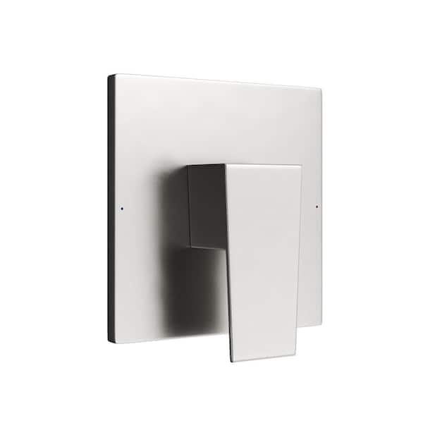1-Handle Wall Mount Square Shower Valve Trim Kit in Brushed Nickel for Moen Tub/Shower Faucets (Valve Not Included)